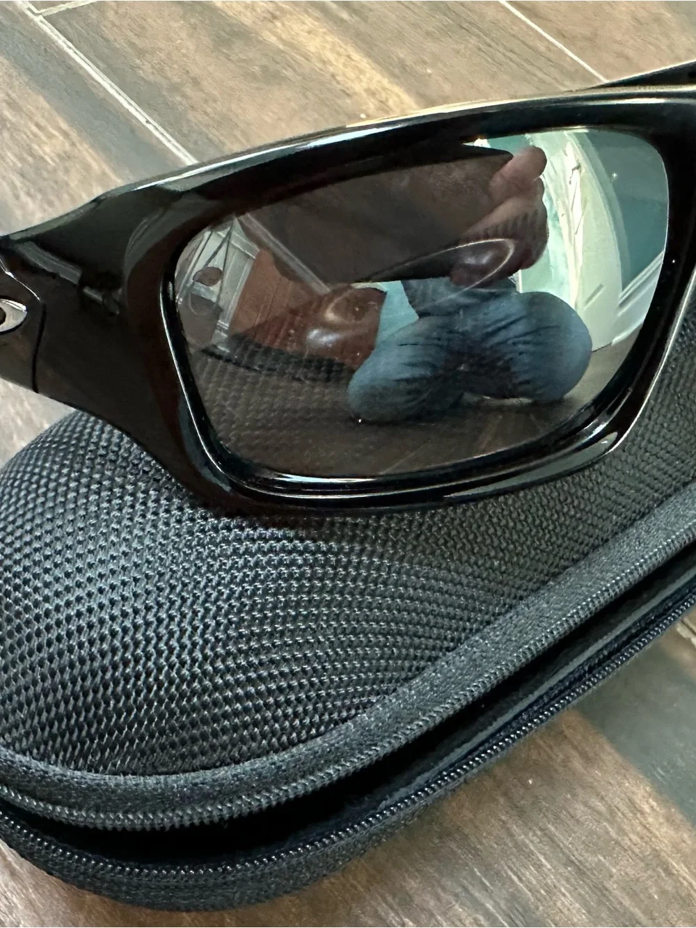 Oakley Valve sunglasses: Black frame & Gray Lenses.